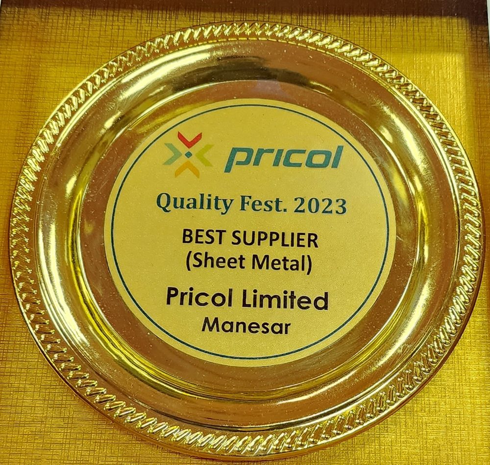 Pricol Quality Fest 2023 plate