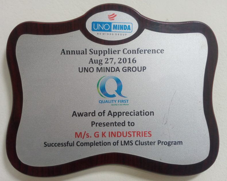 LMS Cluster award plaque