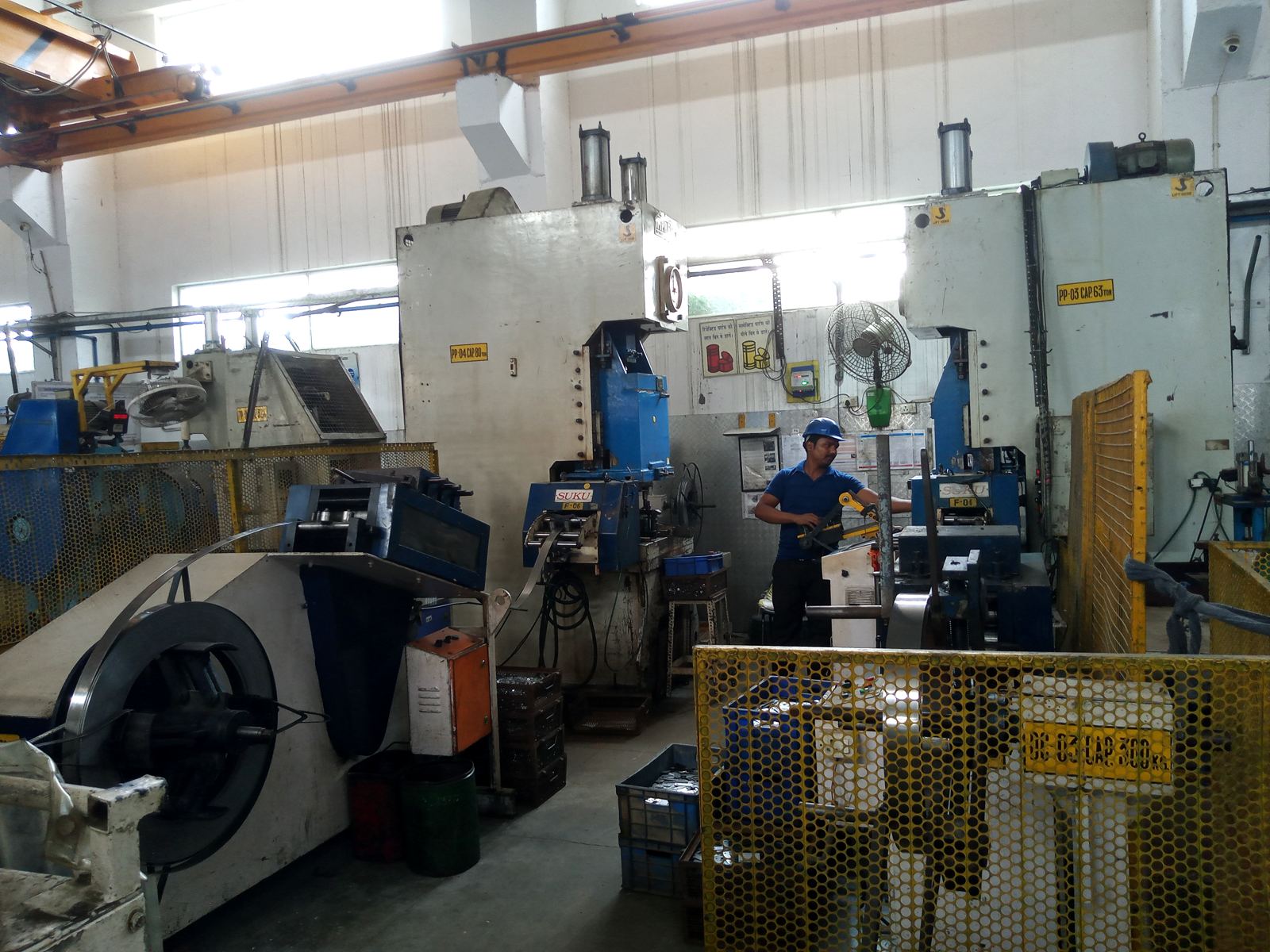 Power presses with coil feed at the Faridabad plant