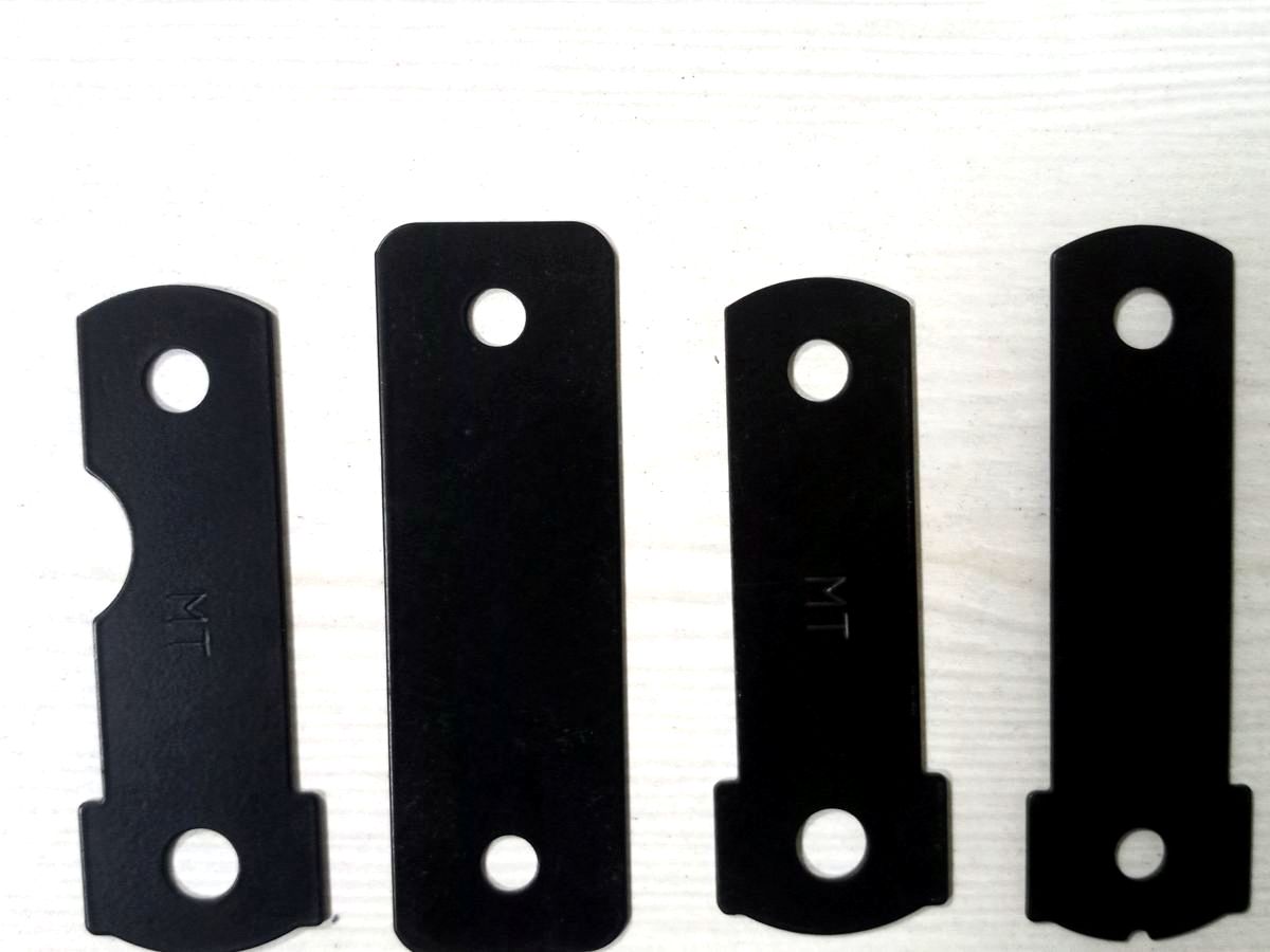 Black-finished mounting brackets